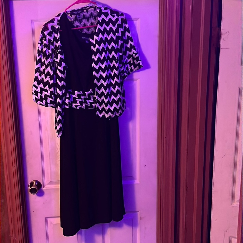 I’m selling a dress with the cover up to go with it. The cover up matches dress.